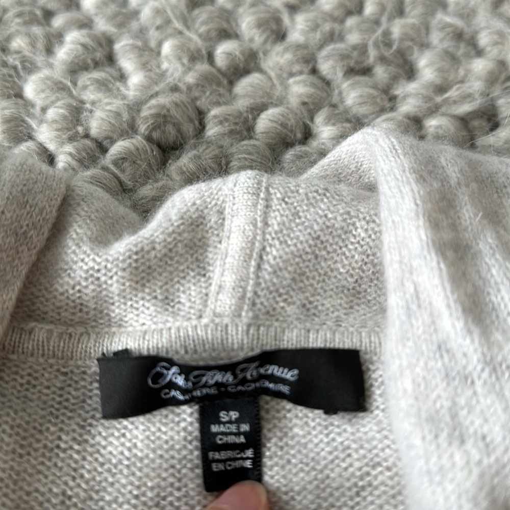 Saks Fifth Avenue - hooded cashmere open cardigan - Picture 2 of 5